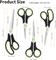 Scissors, Stainless Steel Blades Soft Grip for Home, School, Office. Black and Green, 4
